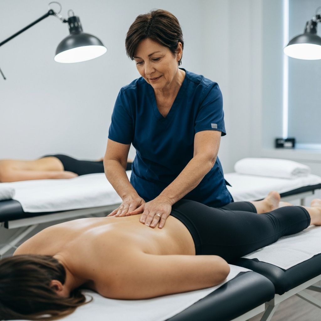 Physical therapist treating a car accident patient in Los Angeles